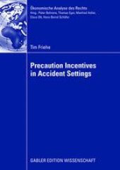 book Precaution Incentives in Accident Settings