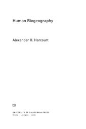 book Human Biogeography