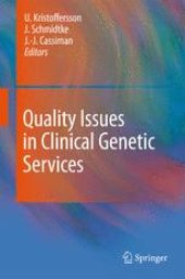 book Quality Issues in Clinical Genetic Services