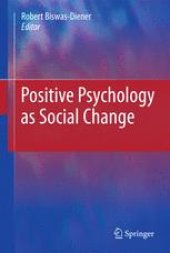 book Positive Psychology as Social Change