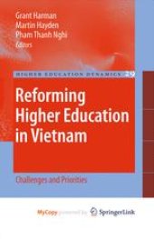 book Reforming Higher Education in Vietnam: Challenges and Priorities