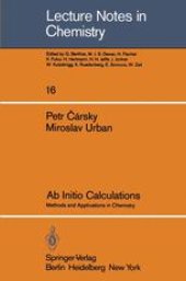 book Ab Initio Calculations: Methods and Applications in Chemistry