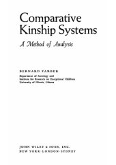 book Comparative Kinship Systems: A Method of Analysis