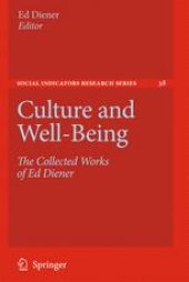 book Culture and Well-Being: The Collected Works of Ed Diener