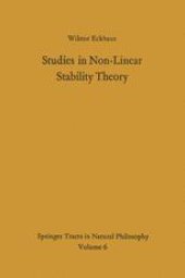 book Studies in Non-Linear Stability Theory