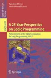 book A 25-Year Perspective on Logic Programming: Achievements of the Italian Association for Logic Programming, GULP