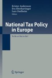 book National Tax Policy in Europe: To Be or Not to Be?