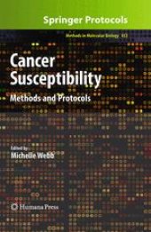 book Cancer Susceptibility: Methods and Protocols