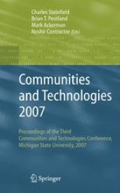 book Communities and Technologies 2007: Proceedings of the Third Communities and Technologies Conference, Michigan State University 2007