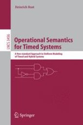 book Operational Semantics for Timed Systems: A Non-standard Approach to Uniform Modeling of Timed and Hybrid Systems