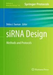 book siRNA Design: Methods and Protocols