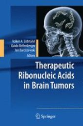 book Therapeutic Ribonucleic Acids in Brain Tumors