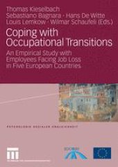 book Coping with Occupational Transitions: An Empirical Study with Employees Facing Job Loss in Five European Countries