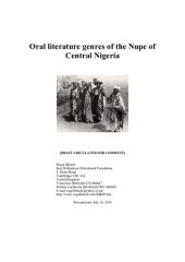 book Oral literature genres of the Nupe of Central Nigeria