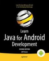 book Learn Java for Android Development