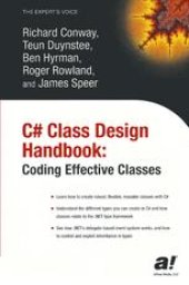 book C# Class Design Handbook: Coding Effective Classes