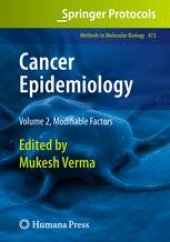 book Cancer Epidemiology: Modifiable Factors