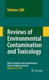 book Reviews of Environmental Contamination and Toxicology Vol 200