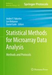 book Statistical Methods for Microarray Data Analysis: Methods and Protocols