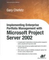 book Implementing Enterprise Portfolio Management with Microsoft Project Server 2002