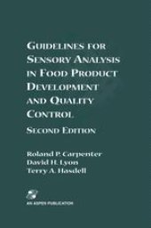 book Guidelines for Sensory Analysis in Food Product Development and Quality Control