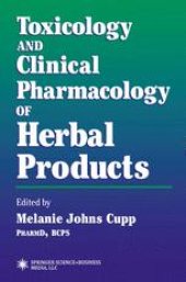 book Toxicology and Clinical Pharmacology of Herbal Products