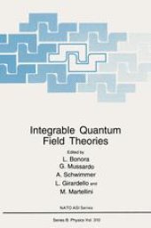 book Integrable Quantum Field Theories