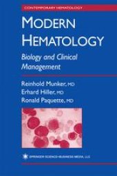 book Modern Hematology: Biology and Clinical Management