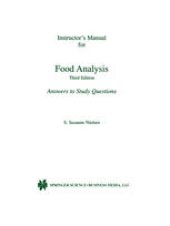 book Instructor’s Manual for Food Analysis: Answers to Study Questions