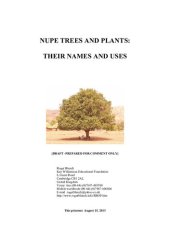 book Nupe trees and plants: their names and uses