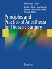 book Principles and Practice of Anesthesia for Thoracic Surgery