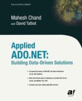 book Applied ADO.NET: Building Data-Driven Solutions