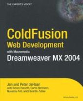 book ColdFusion Web Development with Macromedia Dreamweaver MX 2004