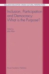 book Inclusion, Participation and Democracy: What is the Purpose?