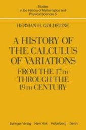 book A History of the Calculus of Variations from the 17th through the 19th Century