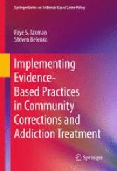 book Implementing Evidence-Based Practices in Community Corrections and Addiction Treatment