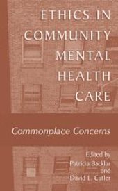 book Ethics in Community Mental Health Care: Commonplace Concerns