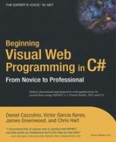 book Beginning Visual Web Programming in C#: From Novice to Professional