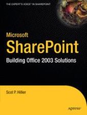 book Microsoft SharePoint: Building Office 2003 Solutions