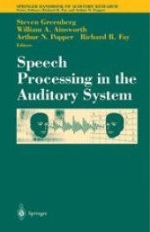 book Speech Processing in the Auditory System