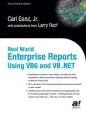 book Real World Enterprise Reports Using VB6 and VB .NET