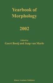 book Yearbook of Morphology 2002