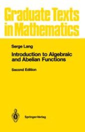 book Introduction to Algebraic and Abelian Functions