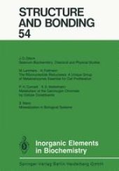 book Inorganic Elements in Biochemistry