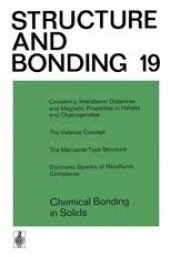 book Chemical Bonding in Solids