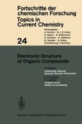 book Electronic Structure of Organic Compounds