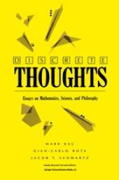 book Discrete Thoughts: Essays on Mathematics, Science, and Philosophy