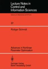 book Advances in Nonlinear Parameter Optimization