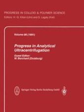 book Progress in Analytical Ultracentrifugation