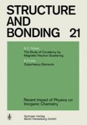 book Recent Impact of Physics on Inorganic Chemistry